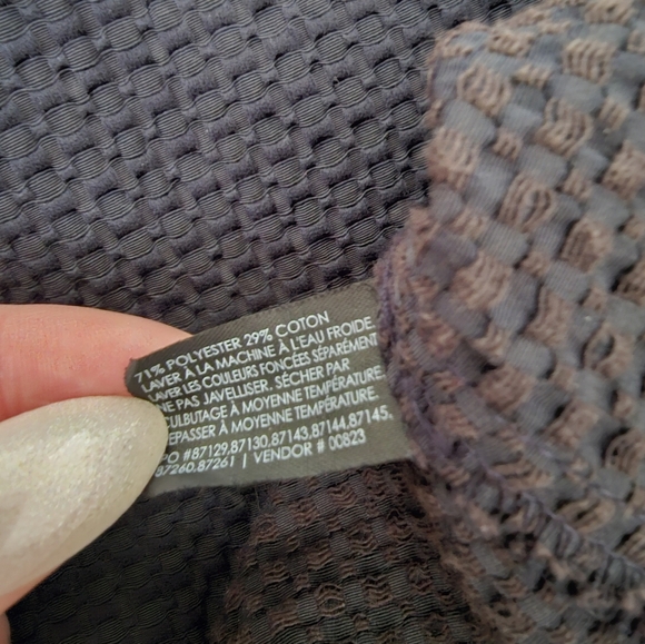 Club Monaco Xs Navy Boxy Ribbed Blouse - Picture 6 of 6